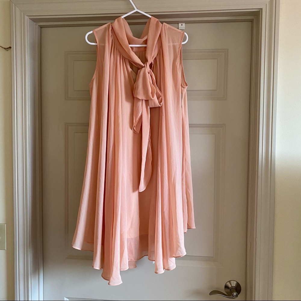 Blush pink swing dress